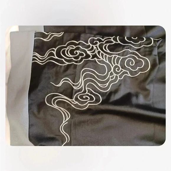 Hanfu Chinese Traditional  Black White Robe Kimono - Picture 11 of 12